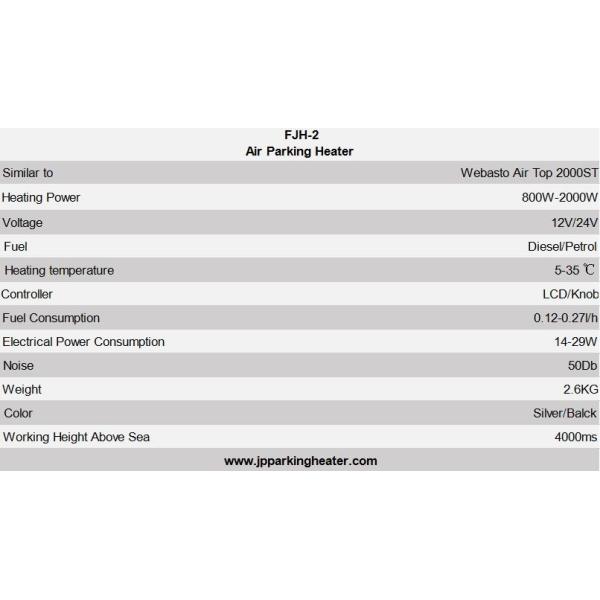 2KW 12V Diesel Space Gasoline Air Parking Heater For Motorhome Caravan Camper