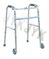 Medical Aid Lightweight Aluminium Walking Frame Rollator Foldable Custom