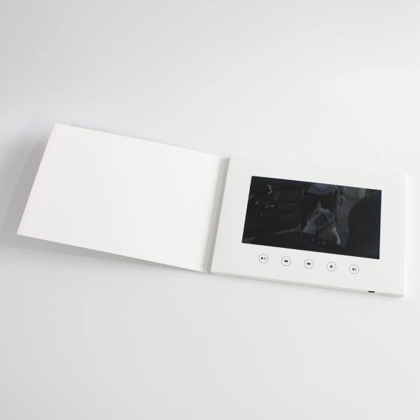 Customized Printing 7 Inch CD Video Brochure White Card Blank Card 2GB Memory 1000mAh For Advertising