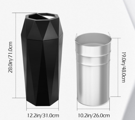 Round Shape Custom Trash Can with Sensor Lid for Easy Cleaning and Household Use