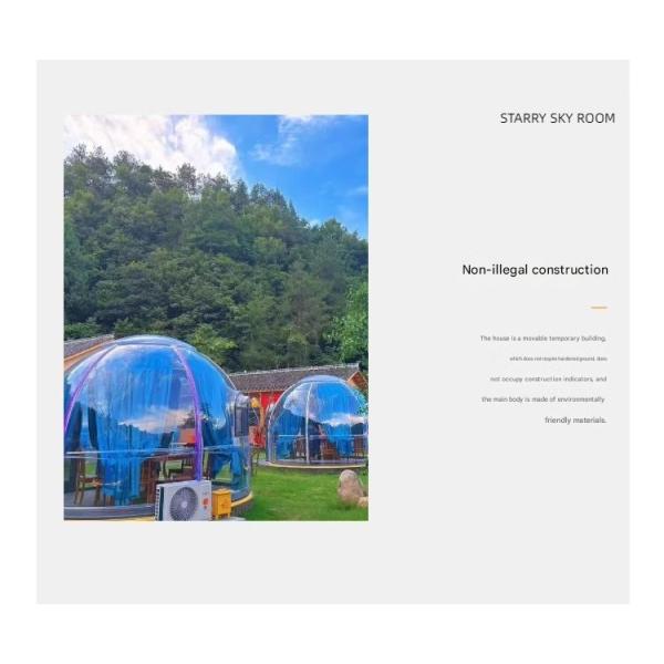 Unforgettable Outdoor Experience Transparent PC Hotel Room at Scenic Area Homestay