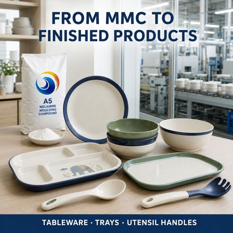 Melamine Moulding Compound powder for making dishware melamine plates salad bowl melamine