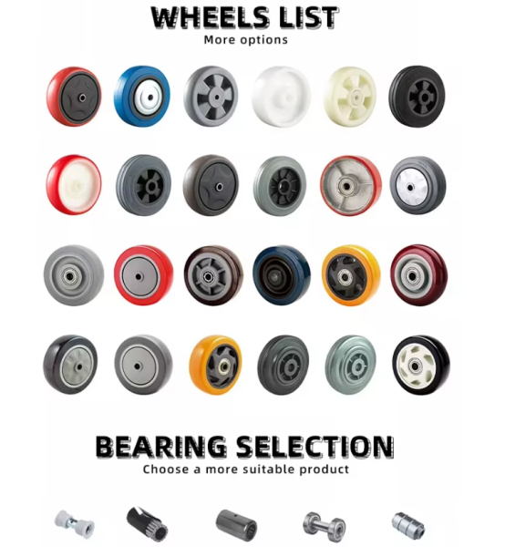 Factory Direct Sales 65/75mm Wheel Caster 360 Degree Top Plate Mini Swivel Nylon Casters Wheels