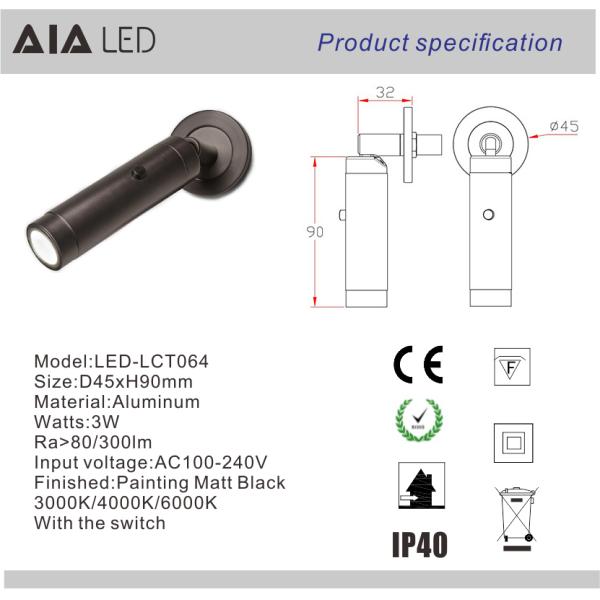 Wall mounted adjustable LED reading light interior led bed wall lighting led headboard wall light for villa