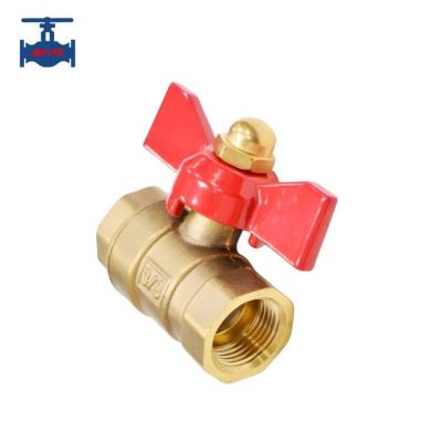 Industrial Screw Type Valve Brass Female Threaded Ball Valve With Butterfly Handle