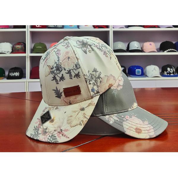 Изготовленные на заказ шляпы папы спорт ярлыка металла цветка Бреатабле и водоустойчивые