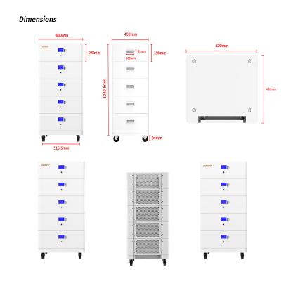 7.2 KWh Stackable Lithium Batteries UL 1973 Certified Indoor Outdoor