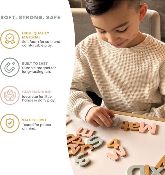 135PCS Magnetic Letters And Numbers In Soft Foam For Toddlers High Durability