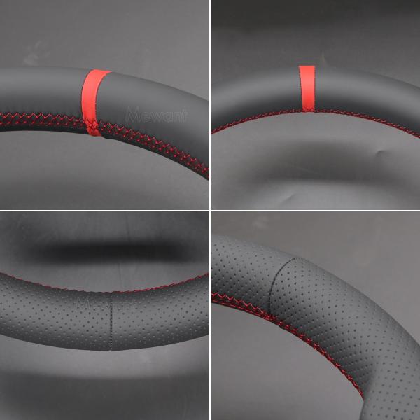 DIY vegan leather steering wheel cover for Land Rover Defender L663 Discovery L462 2020-2024 customized steering wheel wrap
