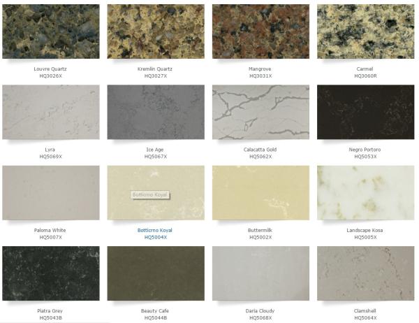Armário de cozinha de pedra contínuo 95 das bancadas de Silestone Caesar acima do grau polonês