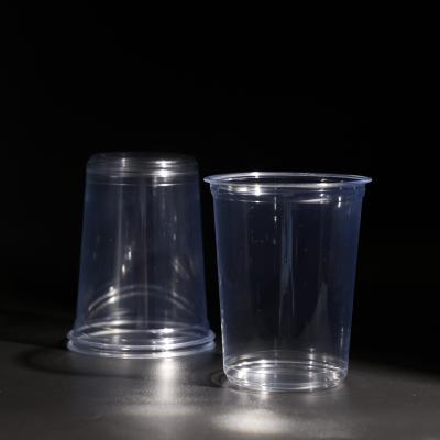 Disposable 32OZ PET Plastic Cup With Lids For Beverages And Coffee