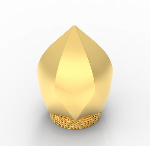 Zinc Alloy Luxury Perfume Bottle Cap Gold Plating Metal Lettering Customized Logo