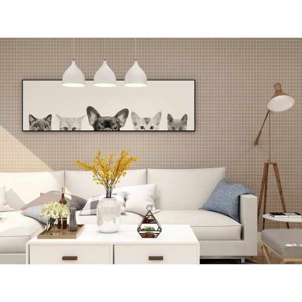 Black Grid 3D Adhesive Wallpaper 3D Wall Stickers Waterproof For Kitchen Bathroom