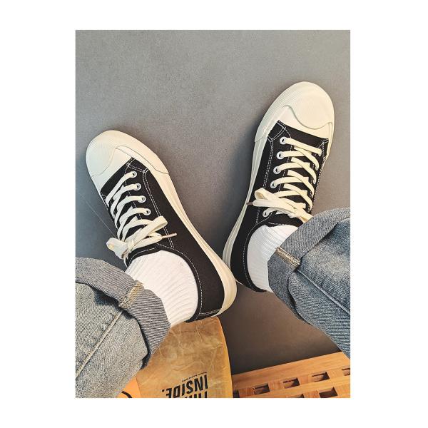 2024 Summer New Milky White Breathable Canvas Shoes Men'S Shoes All-Match White Shoes Trendy Casual Shoes Men'S Shoes