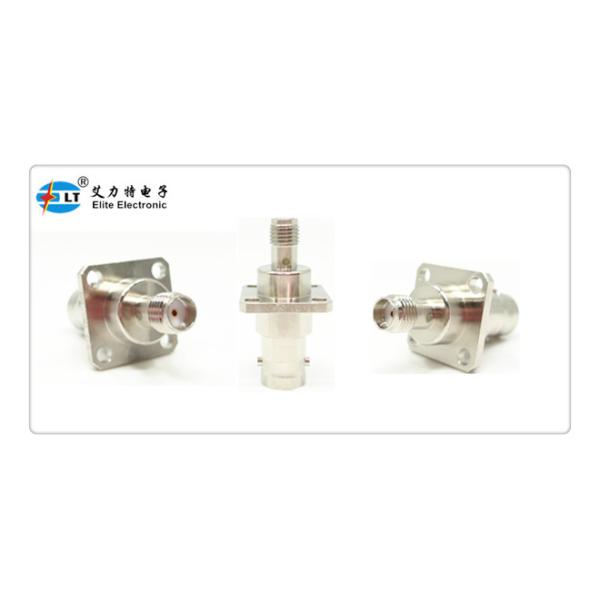 BNC to SMA 4 Holes Flange Mount 50Ohm RF Connector Adapter