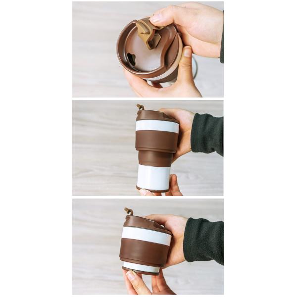 Lightweight 150g 400ML Collapsible Silicone Coffee Cup