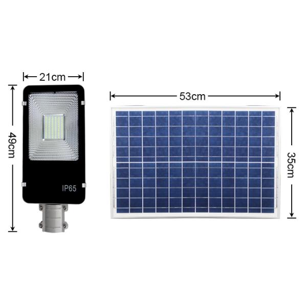 Aluminum IP65 40W Solar LED Street Lights SMD5730 3000K-6500K For Outdoor Road