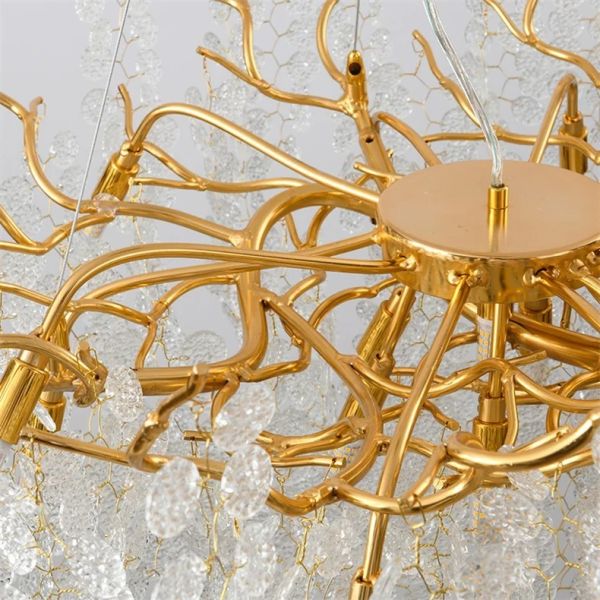 Nordic Ceiling Crystal Chandelier Gold Luxury Pendant Light  （WH-AP-672）