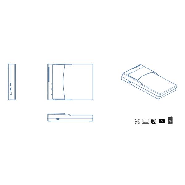 MEPR10 Passport Reader Supports ISO18013 Driving Licences and ICAO 9303 Documents and ISO7816 Protocol ID Card