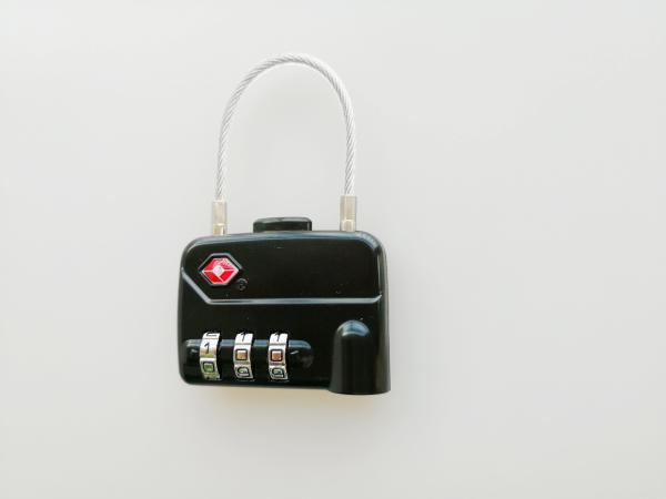 TSA 320 Luggage Cable Lock / Zinc Alloy Backpack Cable Lock Free Sample Available