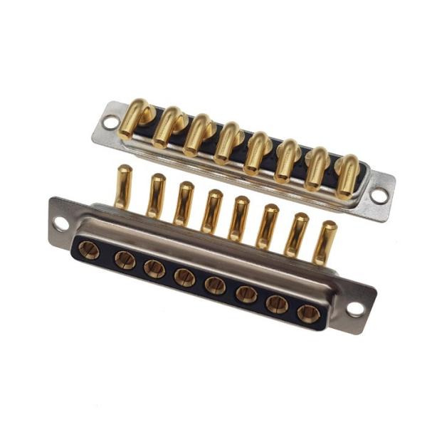 High Power 5W5 Male Right Angle DIP Full Gold Plated Connector