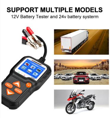 Appareil de contrôle des véhicules à moteur tournant la manivelle froid de batterie de voiture d'ampères, outil de diagnostic de véhicule de 6V 12v