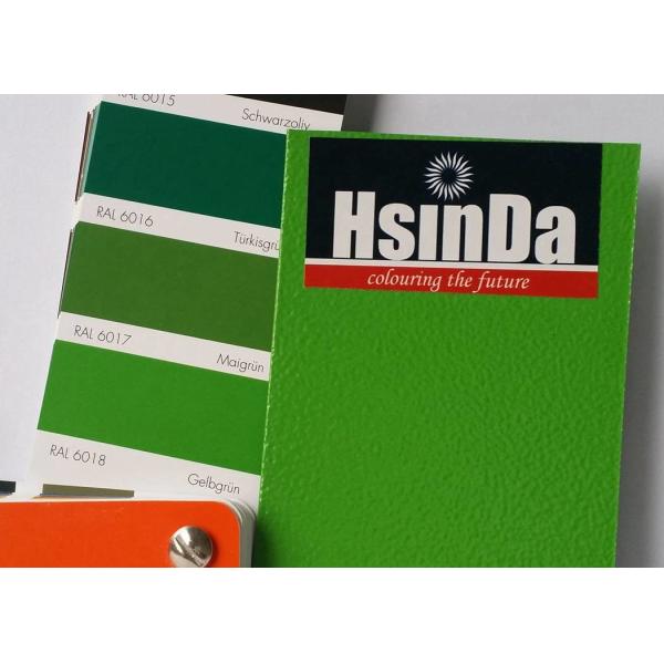 Green Matt Finish Epoxy Powder Coating , Indoor Heat Resistant Powder Coat