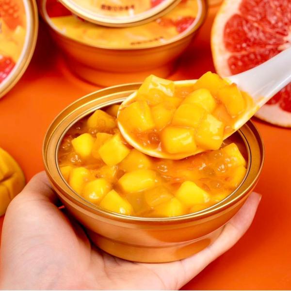 Mango Pomelo Sago Dessert Ready-to-Eat Asian Sweets Tropical Fruit Dessert  Hong Kong Dessert  Coconut Milk Sago