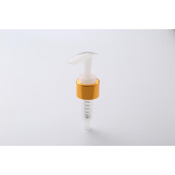 24/410 Ribbed Cosmetic Lotion Pump Aluminum Cover Left right lock For Plastic Bottle