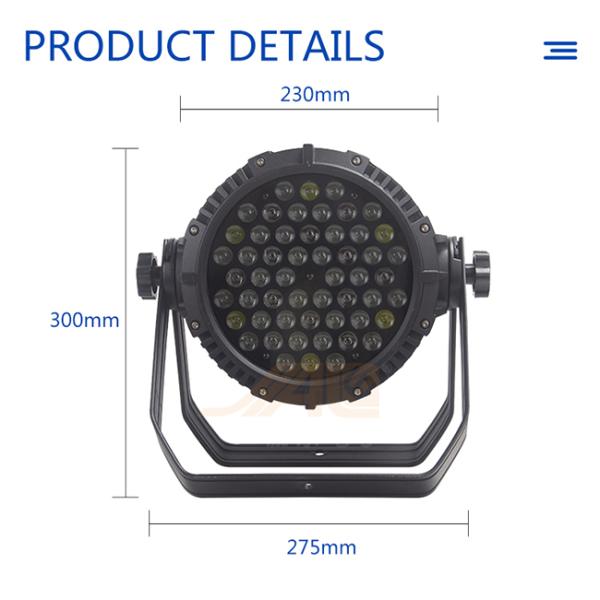 свет СИД 54x3W RGBW водоустойчивый привел этап света равенства