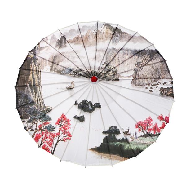 DIY White Oil Paper Umbrella Kids DIY Custom Painting With 12 Colors Watercolor Paint