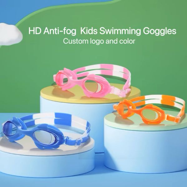 2025 Latest Waterproof Anti-Fog UV Protection Swim Goggles for Kids with Silicone Earplugs