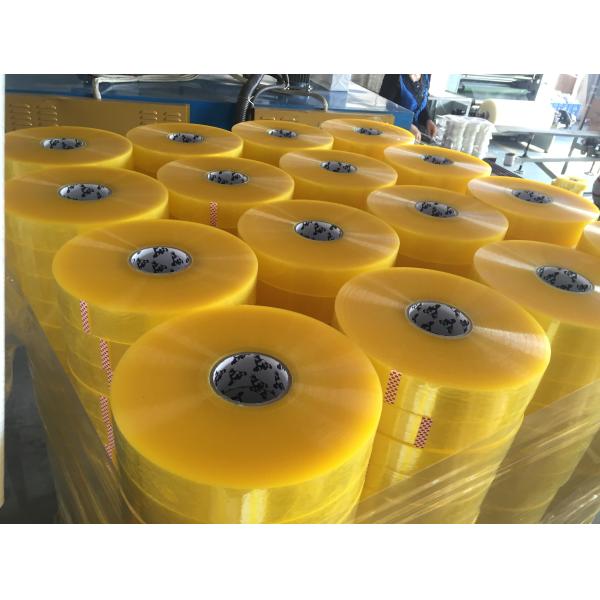 Heavy Duty Packing Tape 48MM X 4000M Printable Jumbo Roll In Yellowish Color