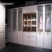 Quarto de dormir creme guarda-roupa personalizado estilo francês romântico para com espelho de extração