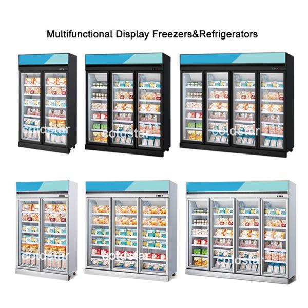 Commercial Beverage Refrigerator Single Door 450L Vertical Display Fridge Chiller
