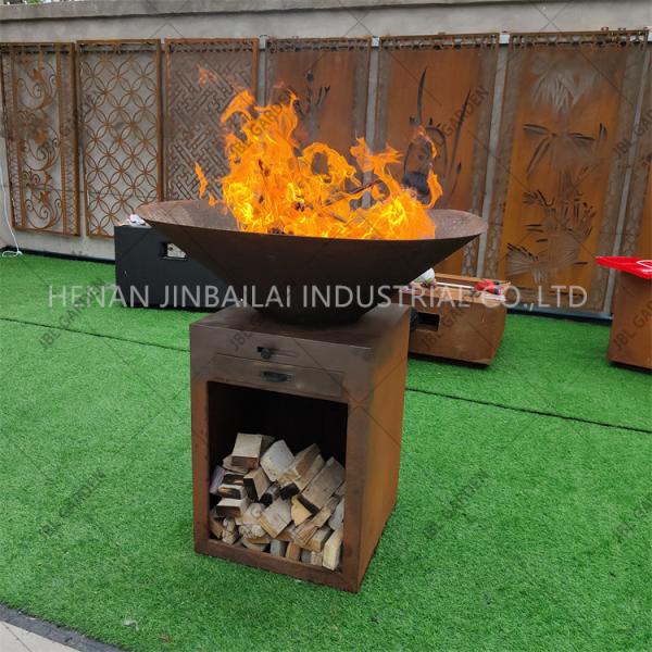 Da grade de aço do assado da personalização bacia de fogo de aço de cozimento exterior 1000mm de Corten