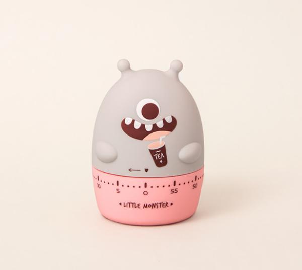 Rotating ABS Cartoon Kitchen Timer 7*7*9cm environmentally friendly