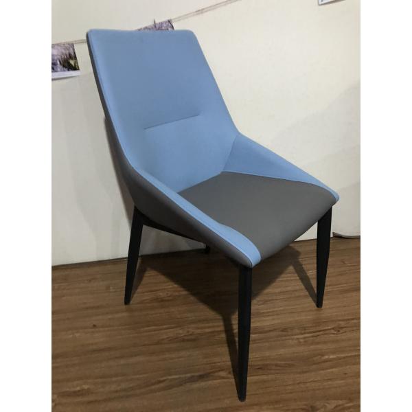 Modern Hotel 40cm Wrought Iron Upholstered Dining Chairs