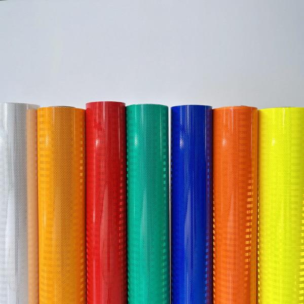 Outdoor High Visible Reflect LU Sheeting PET Self Adhesive Reflective For Traffic Safety Facilities