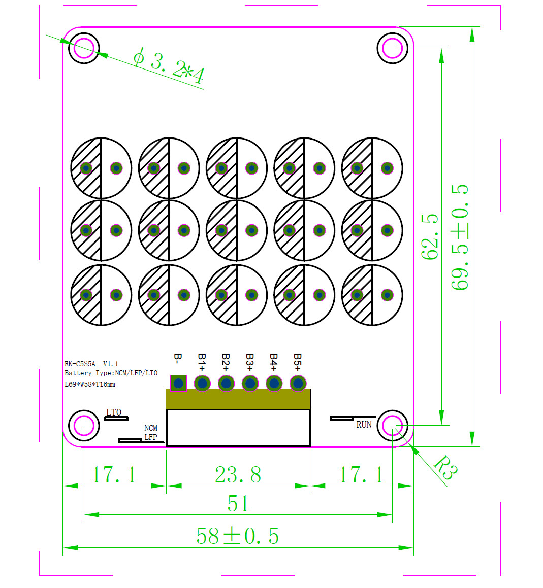 Активный балансировщик 12В 4S 5S 5A BMS Lipo Lifepo4 LTO Батарейный балансировщик