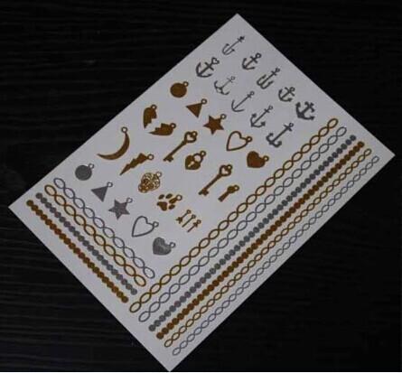 A4 size metallic tattoo
