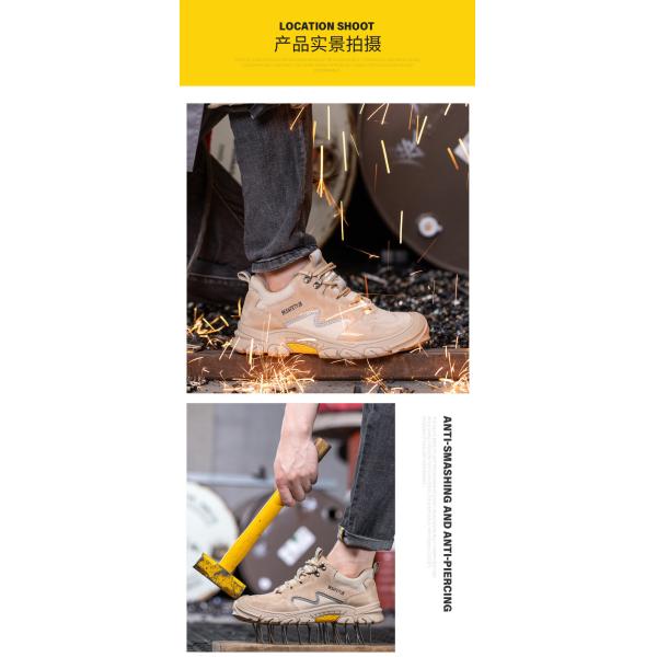 Unisex Suede Work Welding Safety Boots For Mens