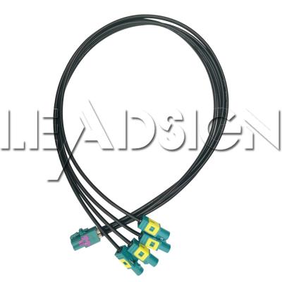 Quad Fakra Cable Coaxial 4 em 1 Cable de dados automotivo Código Z Cable