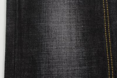 Sanforizing 63'' Full Width 12Oz Cotton Spandex Denim Fabric With Warp Slub