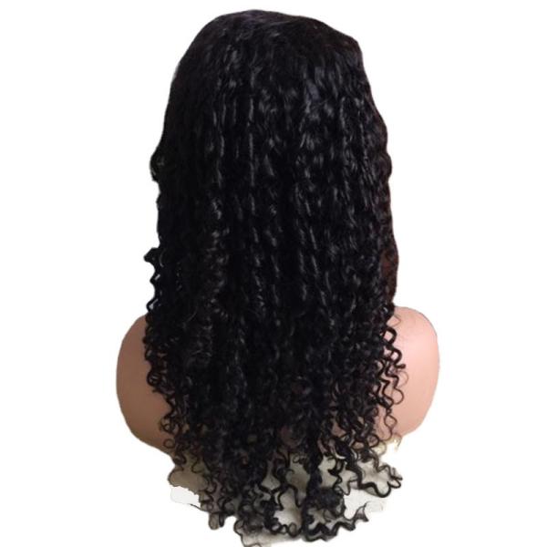 Natural Black Raw Virgin Remy Full Lace Hand Tied Wigs with Hair Bangs Perruque Vendors