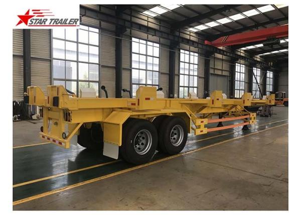 65T 40 Ft Semi Trailer Folding Hydraulic Type For Transporting Heavy Duty Equipment