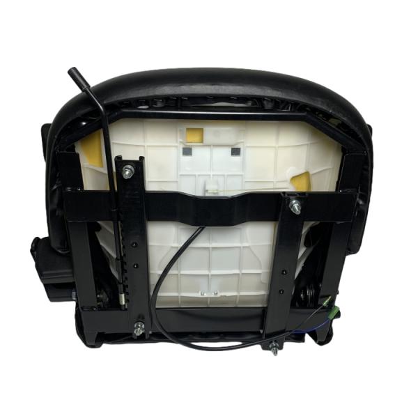 Black PU Leather Forklift Seat with Micro Switch Armrests and 1 Year Warranty