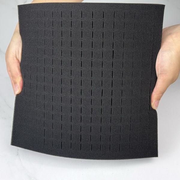 Black Pick And Pluck Foam Insert OEM Grid Foam Protective Packaging Foam Lining