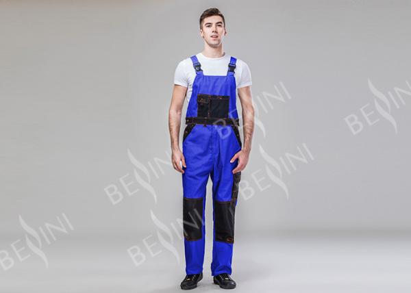 Durable Comfortable Mens Safety Work Clothes Multi - Color Multi - Pocket Bib Pants