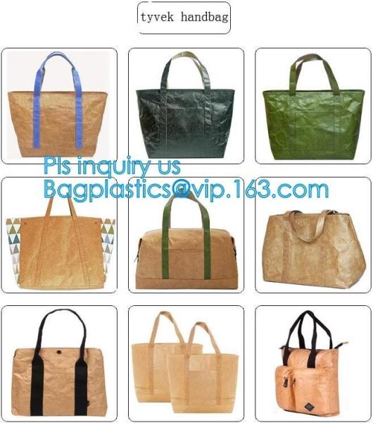 Fashion bag washable paper tote bag, standard size tote bag,washable kraft paper tote bag, washable kraft paper handbag
